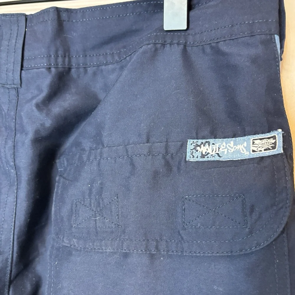 Vintage Maui & Sons Convertible Pants 30x32 Blue Lined Surfer‎ Skater Snowboard